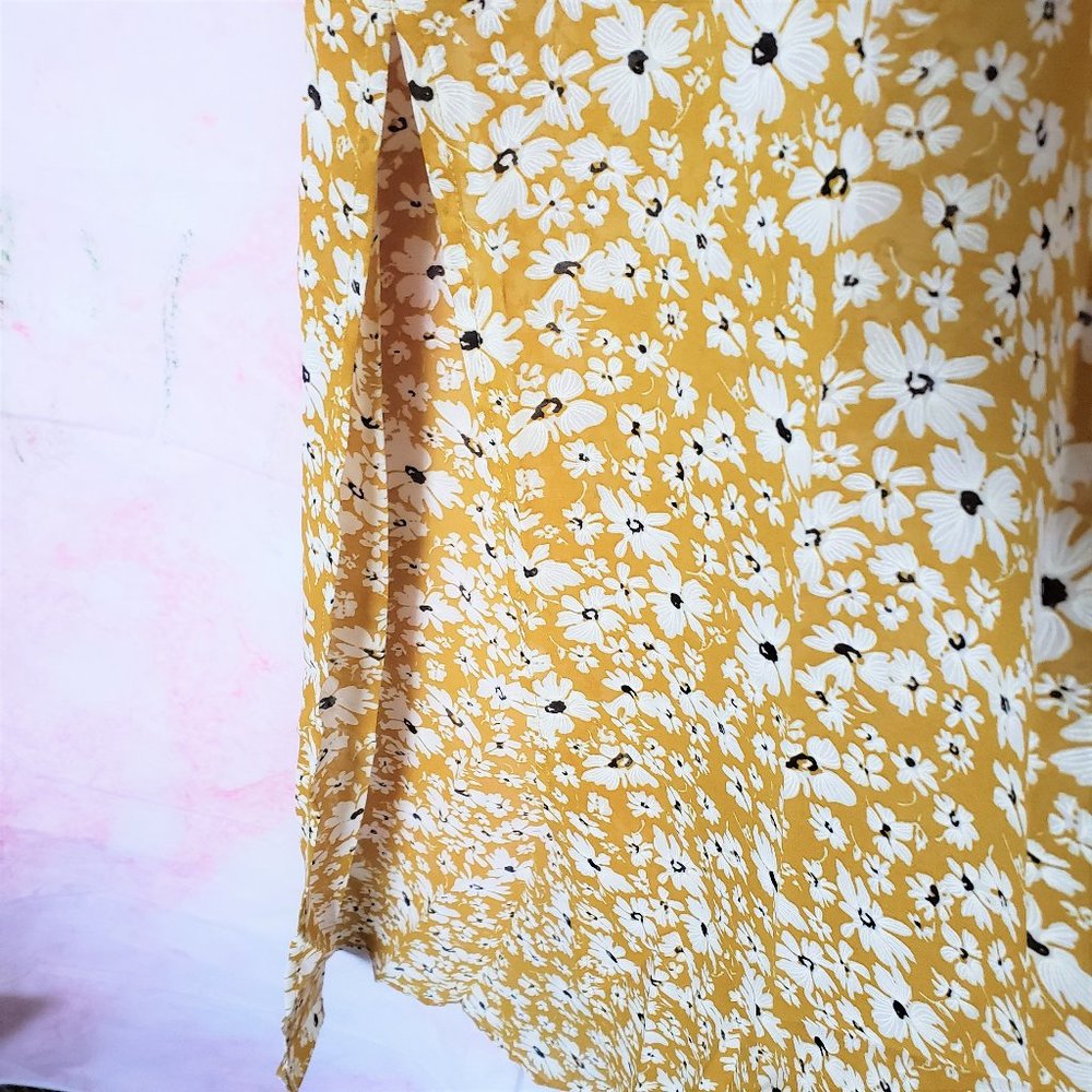 After Market Yellow & White Floral Kimono Size S - Picture 6 of 8